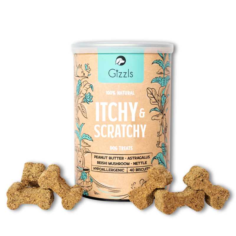 Gizzls Botanicals Itchy and Scratchy Dog Biscuits (40 biscuits)