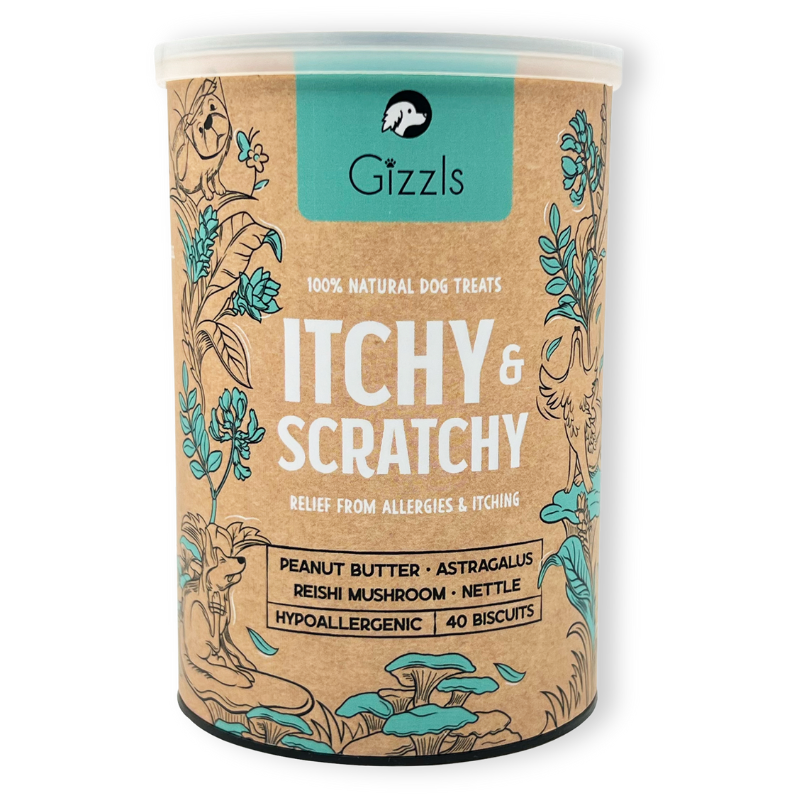 Gizzls Botanicals Itchy and Scratchy Dog Biscuits (40 biscuits)